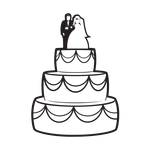 Gâteau mariage clipart